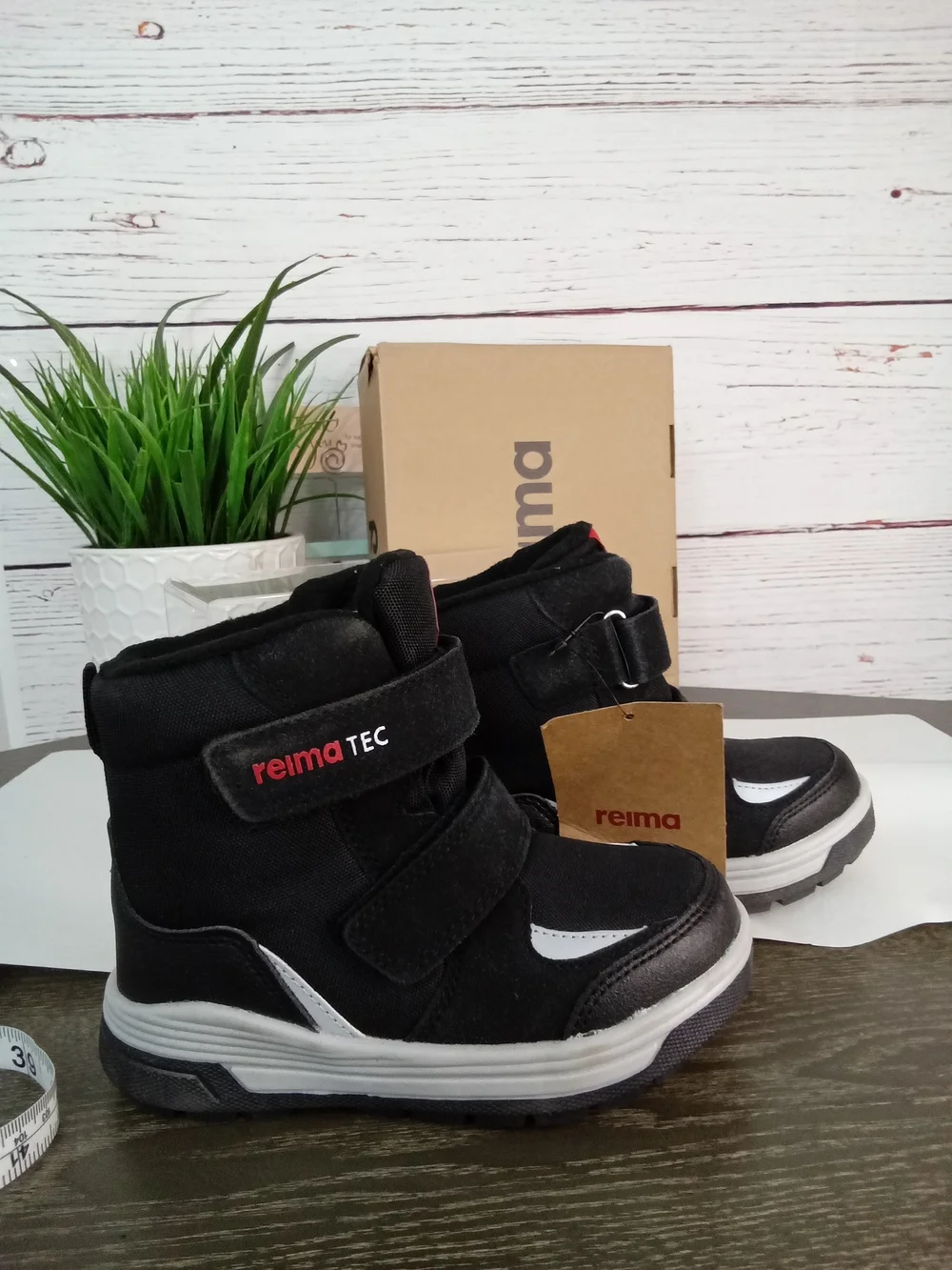 NWT Reima Qing Kids Waterproof Winter Snow Boots Black Size 11